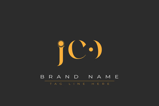 JCO abstract letter logo design. This logo is designed by three abstract letters.