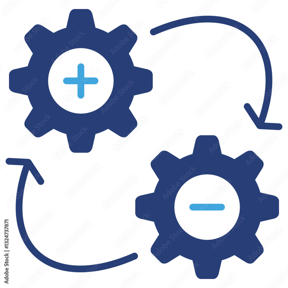 Poster change management two color icon
