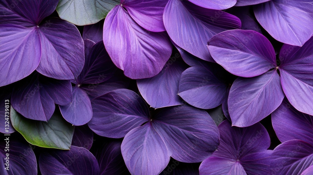 Poster this artistic composition showcases a variety of colorful purple leaves, creating a mesmerizing patt