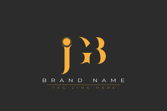 JGB abstract letter logo design. This logo is designed by three abstract letters.