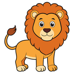 Fototapeta premium cartoon lion vector illustration