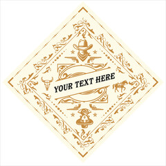western Bandana vector