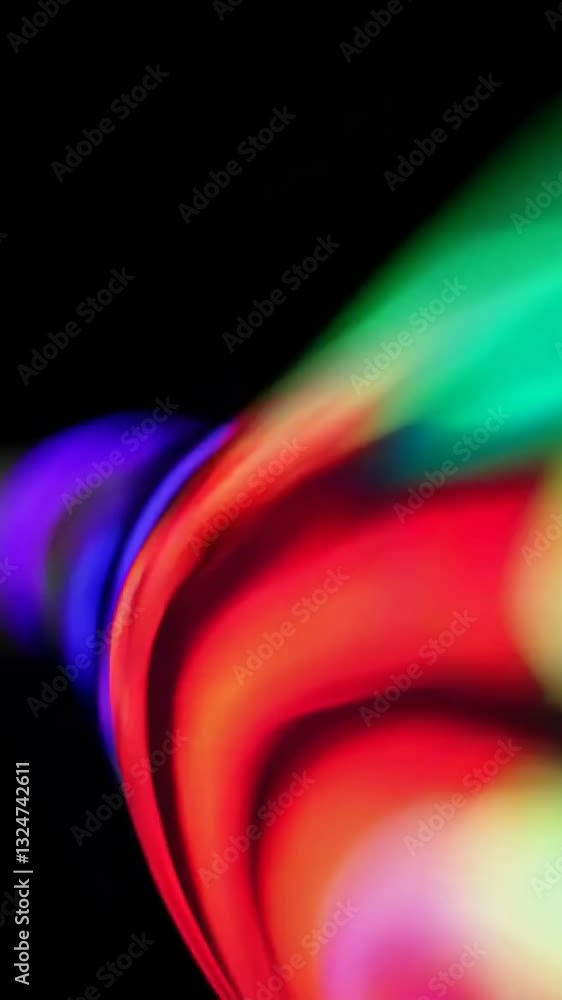 Poster vibrant neon light waves creating dynamic abstract patterns in motion