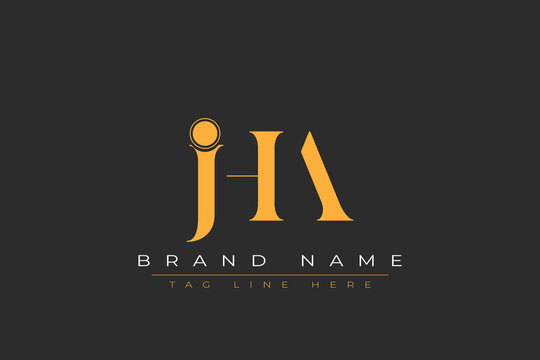 JHA abstract letter logo design. This logo is designed by three abstract letters.