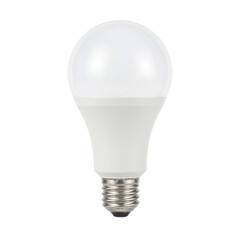 Energy efficient LED lightbulb with frosted white globe and silver screw base Modern design for eco friendly lighting solutions