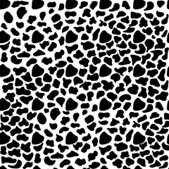 Style, simple design of skin pattern, black spots of cow. Seamless pattern, flat style.