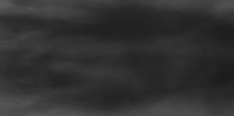 Dark black and grey dramatic grunge background texture for cloudy sky and fogy smoke abstract backdrop, slow motion closeup floating air on fog mist haze vapor smoke on black background.