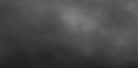 Dark black and grey dramatic grunge background texture for cloudy sky and fogy smoke abstract backdrop, slow motion closeup floating air on fog mist haze vapor smoke on black background.