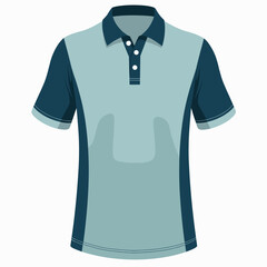 Naklejka premium Polo shirt design in blue tones, stylish apparel concept