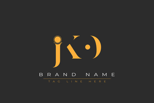 JKO abstract letter logo design. This logo is designed by three abstract letters.