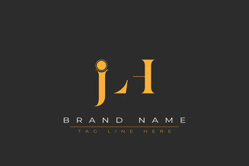 JLH abstract letter logo design. This logo is designed by three abstract letters.