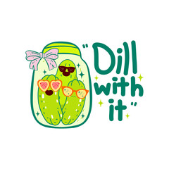 funny pickle cartoon illustration, cute dill, Groovy retro pickled cartoon, Pickle lover, Cucumbers, Coquette Pickle girl clipart,cowboy Pickle Cartoon Character with a Attitude wearing Sunglasses