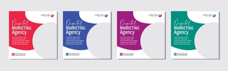 Digital marketing agency and corporate social media post template