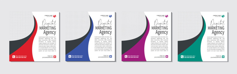 Digital marketing agency and corporate social media post template