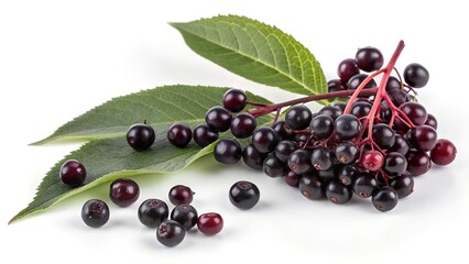 Elderberry isolated on white background