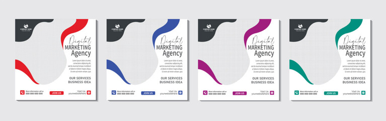 Digital marketing agency and corporate social media post template
