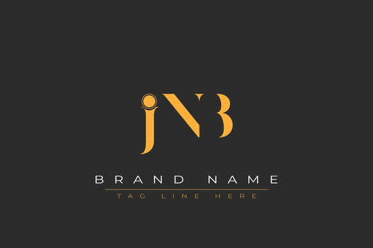 JNB abstract letter logo design. This logo is designed by three abstract letters.