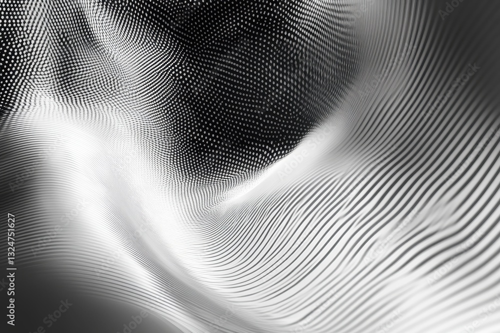 Aufkleber futuristic motion blurred wavy curves create a dynamic gradient effect, futuristic motion blurred cu