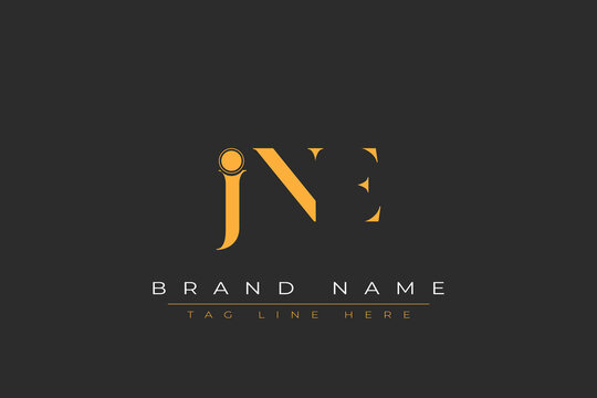JNE abstract letter logo design. This logo is designed by three abstract letters.