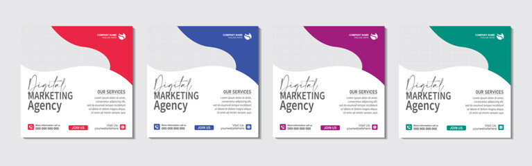 Digital marketing agency and corporate social media post template