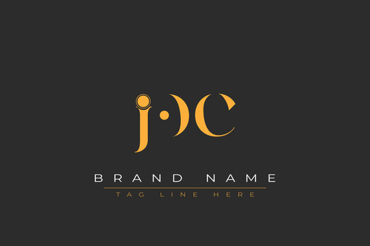 JOC abstract letter logo design. This logo is designed by three abstract letters.