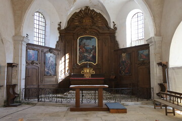 L'&eacute;glise Saint Jean Baptiste, village de Baume Les Messieurs, d&eacute;partement du Jura, France