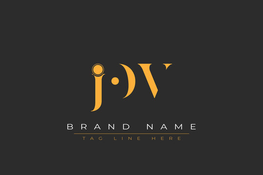 JOV abstract letter logo design. This logo is designed by three abstract letters.