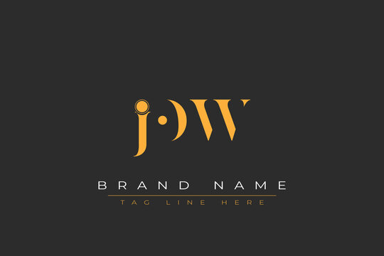 JOW abstract letter logo design. This logo is designed by three abstract letters.