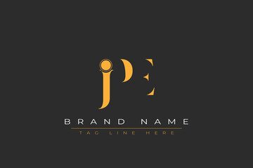 JPE abstract letter logo design. This logo is designed by three abstract letters.