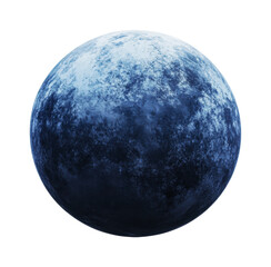 Naklejka premium Mysterious blue moon in dark sky: cosmic wonder and celestial beauty, cut out