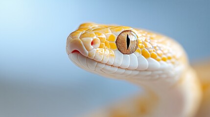 Obraz premium Charming snake with blue background