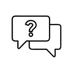 Two Speech Bubbles with Question Marks | Communication, Doubt, and Inquiry Concept