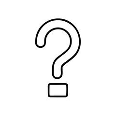 Simple Question Mark Icon for Digital Communication | Inquiry and Help Symbol in Minimalist Style