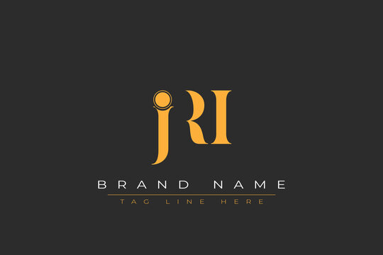 JRI abstract letter logo design. This logo is designed by three abstract letters.