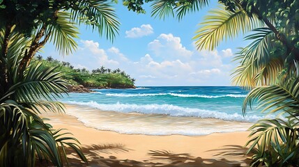 palm trees on the beach