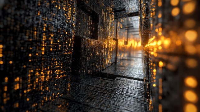 Creative binary coding texture Software programming code 3D Rendering