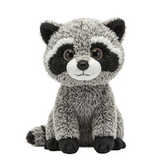 Adorable raccoon plushie with wide eyes and lifelike details perfect for nature lovers and cute animal enthusiasts