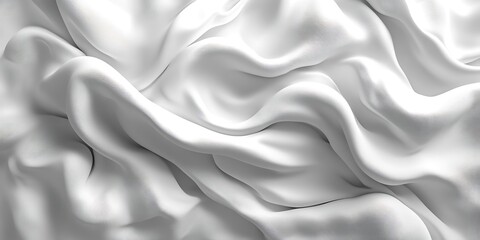 Obraz premium White fabric, soft folds, elegant texture