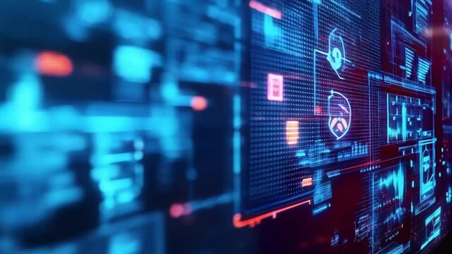 Advanced Digital Interface with Cybersecurity and Data Analysis Features