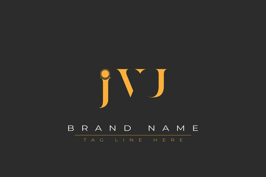 JVU abstract letter logo design. This logo is designed by three abstract letters.
