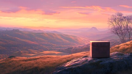 sunset in the mountains