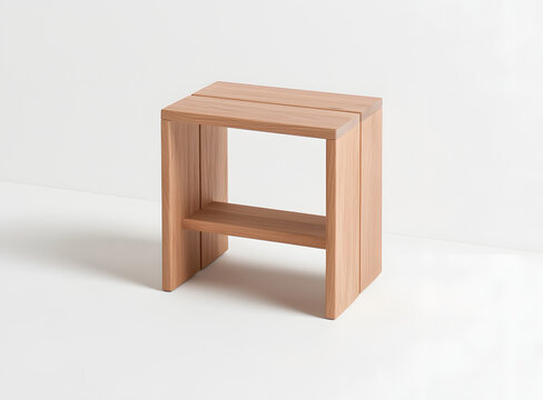Taburete de madera minimalista estilo japon&eacute;s dise&ntilde;o moderno