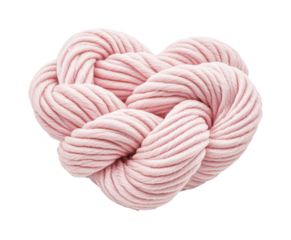 Pink rope heart knot, cut out