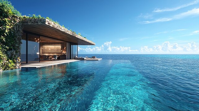 A luxurious overwater villa with a private infinity pool, perfect for a dream vacation