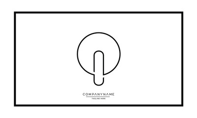 Alphabet letters I or II logo vector icon