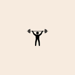 Power Lifting icon flat vector design.