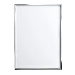 Metallic Frame for Art Display: An empty frame of metallic finish elegantly poised against a plain backdrop, awaiting the artistry that will bring it to life. 