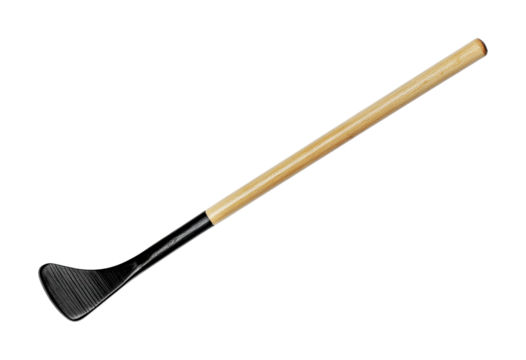 Wooden handled back scratcher with black tine, cut out