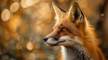 Fototapeta premium High-resolution close-up of brown fox fur, ultra-fine individual strands, realistic animal coat
