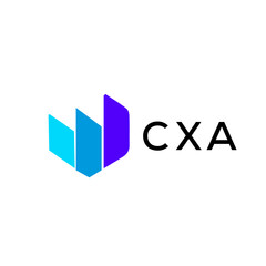 CXA creative minimalist letter logo.